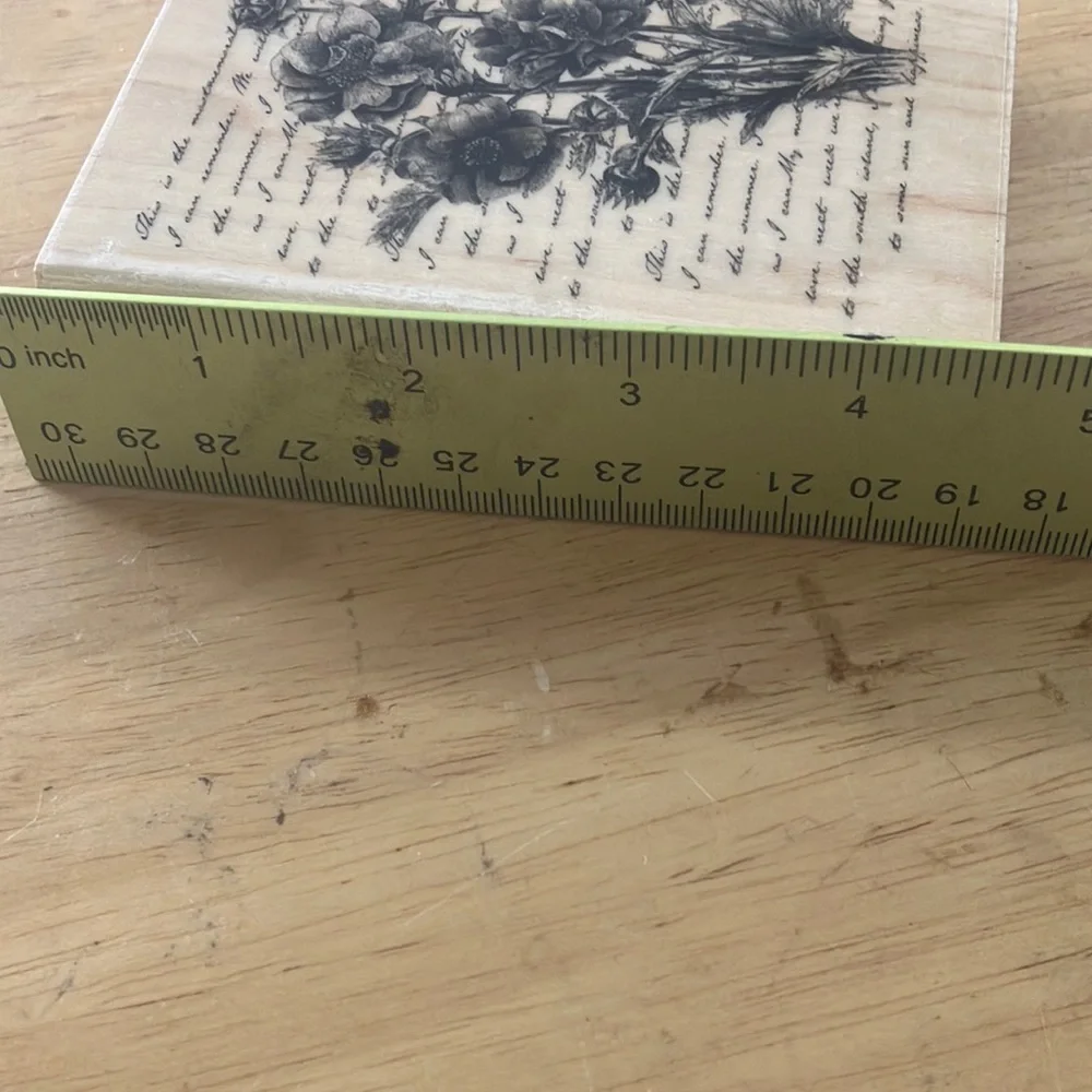 Brand new Floral Script Stamp